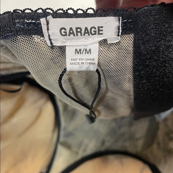 GARAGE Women's Amaya Lace Bustier Top Size M In Jet Black - Picture 7 of 7